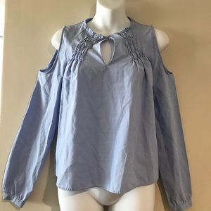 Zara Cut Out Shoulder Blouse